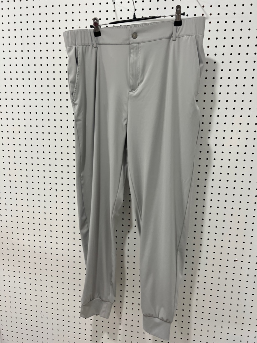 Men's Light Gray Jogger Pants - Casual Sweatpants